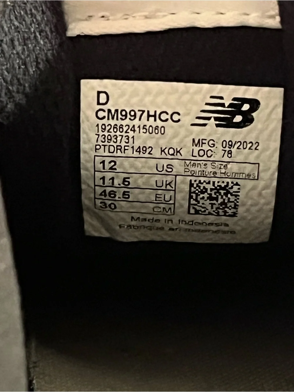New Balance 997H size 12 good condition